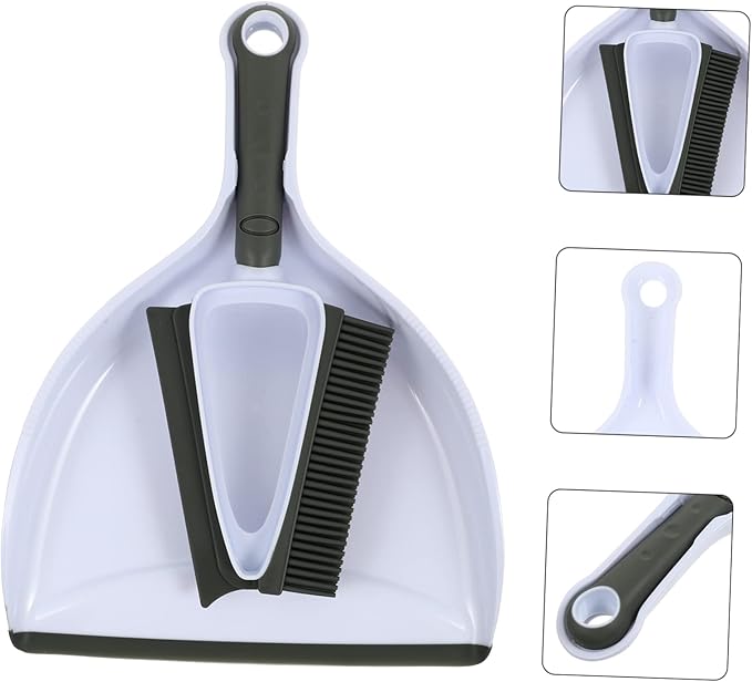 VOSAREA Pet Grooming and Cleaning Set - 1 Set Pet Hair Broom with Dustpan for Easy Removal - Ideal for Home Cleaning Cat and Dog Grooming Compact and Convenient for Small Spaces