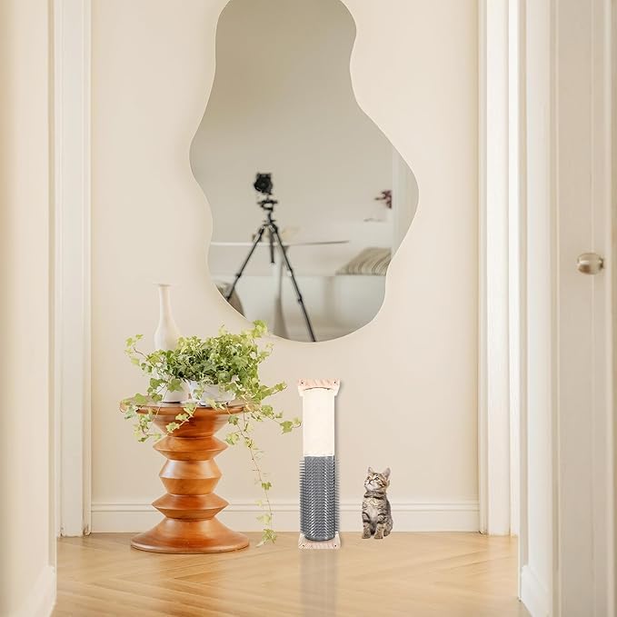 Cat Scratching Post Vertical Sisal Sturdy Floor Scratcher Itch Relief for Indoor Cats and Kittens Reusable Climbing Perch Pet