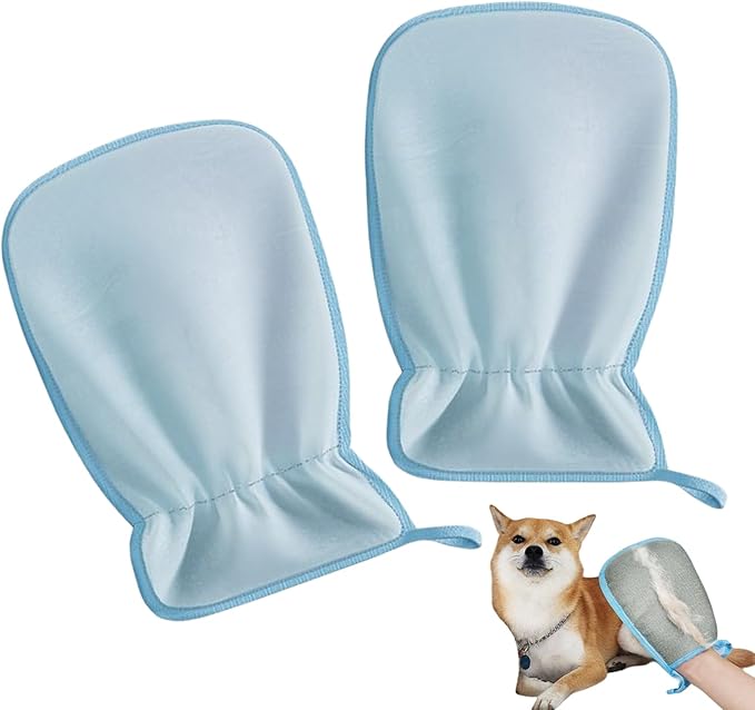 Dog Hair Remover Glove,Double-Sided Hamster Cleaning Supplies | Dog Grooming Gloves - for Clothes Bedding Sheets Carpets Sofas Mattress Pet Parents Office Car Travel Apartment Living Room