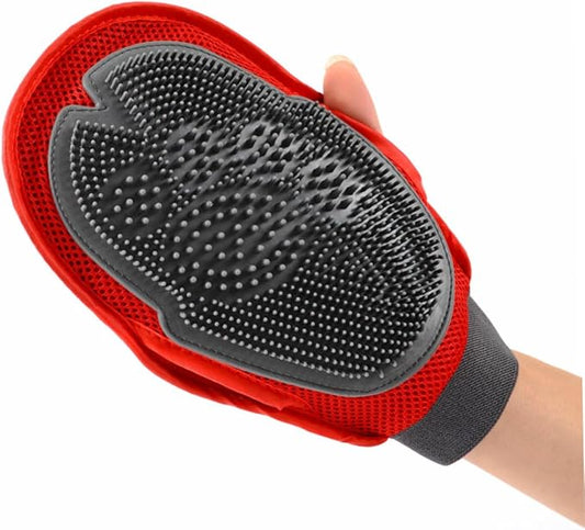 balacoo Pet Massage Brush Glove Double Sided Glove Brush Dog Dematting Comb Pet Shaver for Cats and Grooming