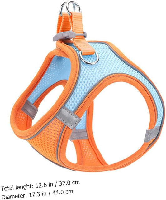 BESPORTBLE Reflective Puppy Vest Leash and Dog Harness Breathable Mesh Chest Strap Medium Size for Walking Cats and Dogs Pet Supplies