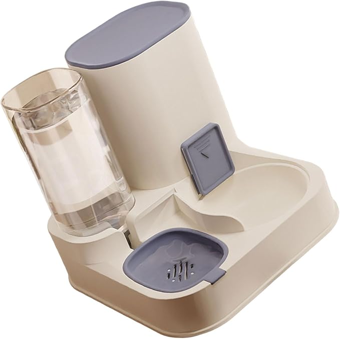 Cats Feeders and Water Dispenser 2 in 1 Pet Automatic Water Dispenser Pet Food Storage for Small Dog Puppy Cats
