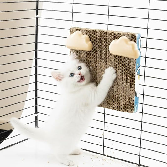Cat Scratching Post for Cage 20X20CM, Cage Wall Mounted Cat Scratcher, Cardboard Scratcher, SCR-20X20CM-3.3CM