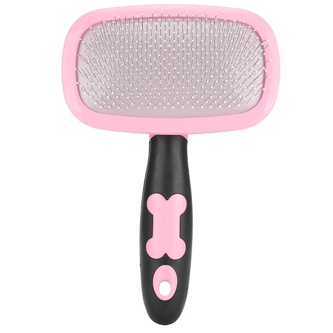 for Cat, for Dog, Deshedding Brush, 360 Degree Rotation, Hair Comb, Removal, Grooming Tool, Pet Supplies (With a little pink)