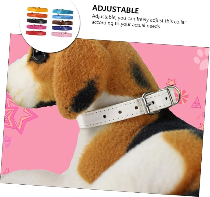 10pcs Pet Dog Collars Decorative Neckbands Random Colors Adjustable Basic Pet Supplies for Small to Medium Dogs