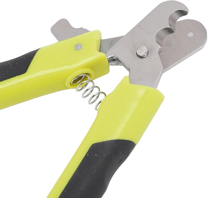 HEEPDD Pet Nail Clippers, Stainless Steel Blades with Round Holes for Easy Cutting Ergonomic Non Slip Handle for Cats Dogs Kittens Rabbits Hamsters Birds (Green Black)