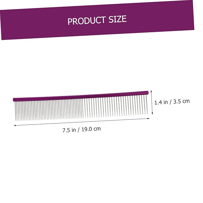 Grooming Comb for Cats and Dogs Wear-resistant Pet Hair Comb Non- Design Smooth Edges for Safe Grooming Portable and Lightweight for Daily Use