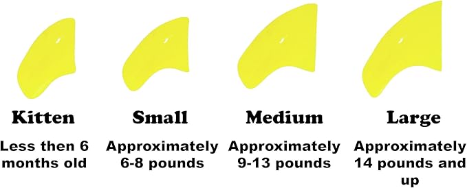 6 Month Supply Soft Nail Caps for Cats NEON Yellow Large - Extra Adhesives