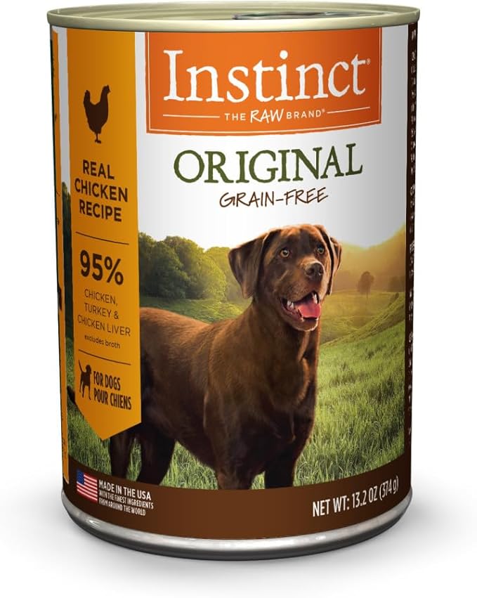 Instinct Original Wet Dog Food, Grain Free Recipe - Real Chicken, 13.2 Ounce (Pack of 6)