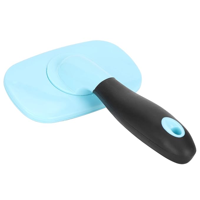 Pet Hair Comb, Cat Dog Removal Tool Brush Massage Comb, The Slicker Brush Easily Grooming Undercoat Without Scratching Skin, Ideal for Long and Short Hair, Boosts Shine and (With a little blue)
