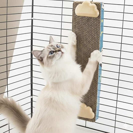 Cat Scratching Post for Cage, Cage Wall Mounted Cat Scratcher, Cardboard Scratcher, SCRC-40X10