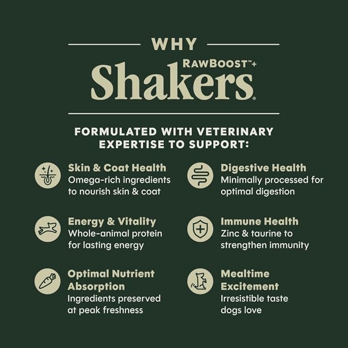 Instinct Raw Boost Shakers, Freeze-Dried Powder, Dog Food Topper - Chicken, 5.5 oz. Bottle
