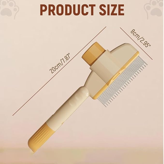 Zen Brush for Cats, Zenbrush Cat Comb, Cat Flea Comb, Upgrade Dog and Hair Removal with Release Button(Green)