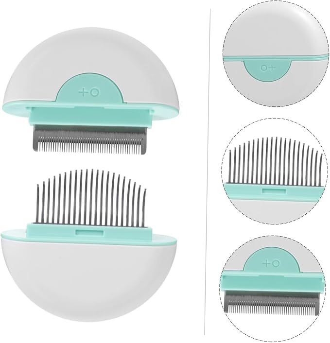 BESTonZON Cat Grooming Comb Brush Cat Hair Brush for Shedding Cleaning Comfortable Non Slip Handle for Long Haired Cats Portable Design