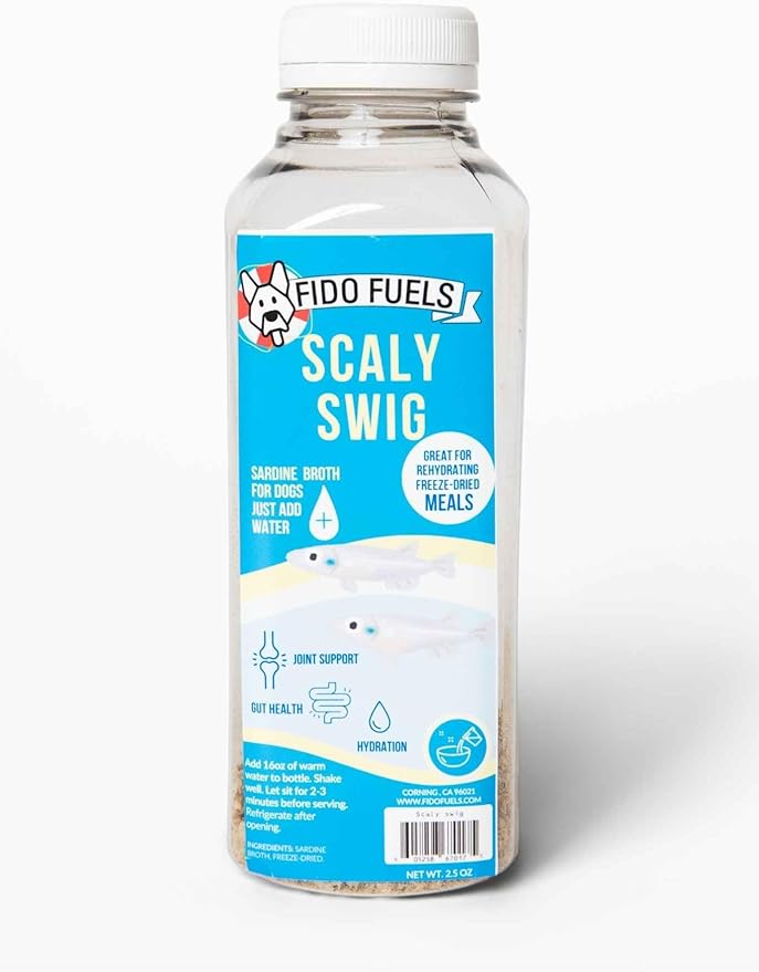 Scaly Swig Freeze Dried Bone Broth - 16oz Bottle with 2.5oz Bone Broth Product