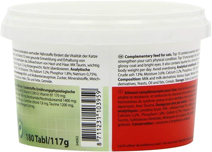 Beaphar Top 10 Cat Vitamin 180 Tablets