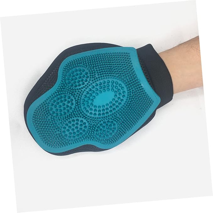 Pet Grooming Massage Glove Double Sided Brush for Cats Dogs Comfortable Pet Bathing Glove for Hair Removal and Relaxation for Puppy and Kitten Care