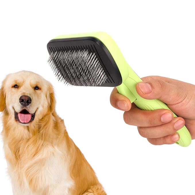 Cat Grooming Comb, Plastic Body, with Ergonomic Handle, One Button Operation for Pet Hair Removal, Suitable for Pet, Dog, Cats