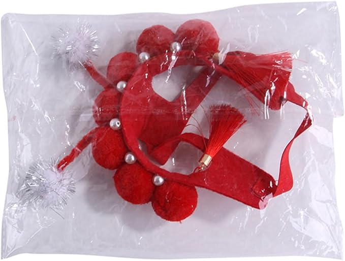 Mischievous Dogs Chinese Headband Cute Festival Animal Headband with Adjustable Neck Strap Cosplay Supplies Pet Hat for for Small Animal for Dogs Christmas