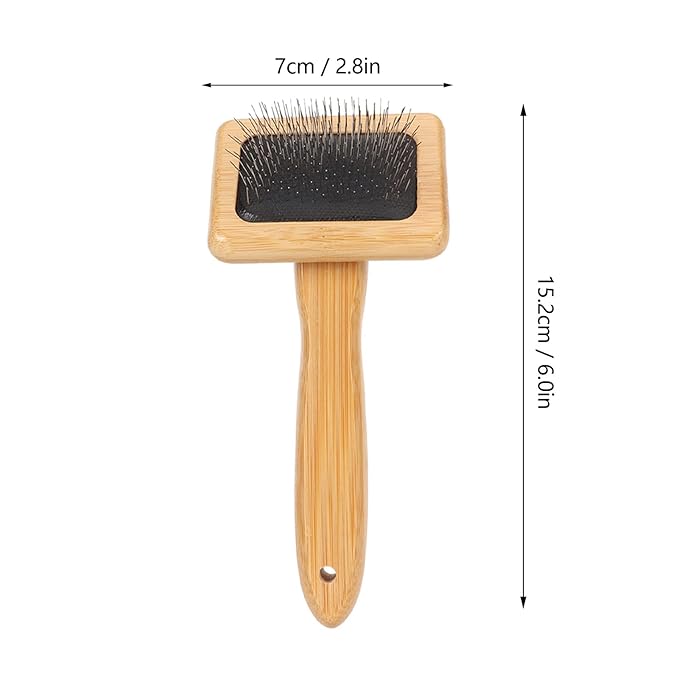 Smoother Brush, Quick Brush, Smooth Curves, Bamboo Macrame Comb, Finely Polished with Cat Hole (S)