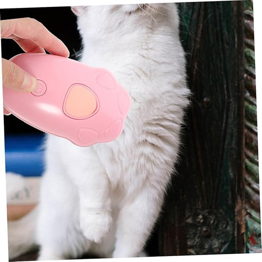SUPVOX 2pcs Electric Pet Grooming Brush Self Cleaning Cat Bath Brush for Gentle Shedding Massage Ergonomic Design Safe Materials Vibrant for Multi Pet Households