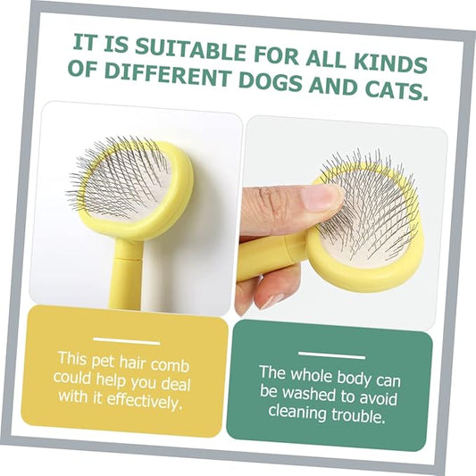Toyvian Household Cat Comb Plastic Pet Grooming Brush for Cats Lightweight and Portable Design for Daily Use and Bathing Gentle Massage