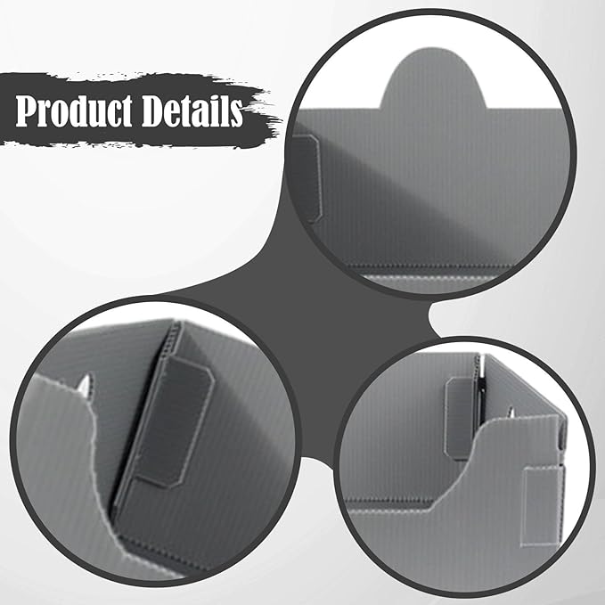 Cat Travel Toilet Large Capacity Open Litter Pan Potty for Indoor Cats Adorable Funny Design- Gray