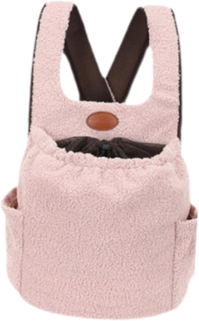 Pet Carrier Backpack Small Unique Portable Pet Supply, Dog Front Pack Kitten for Camping Outdoor, Pink