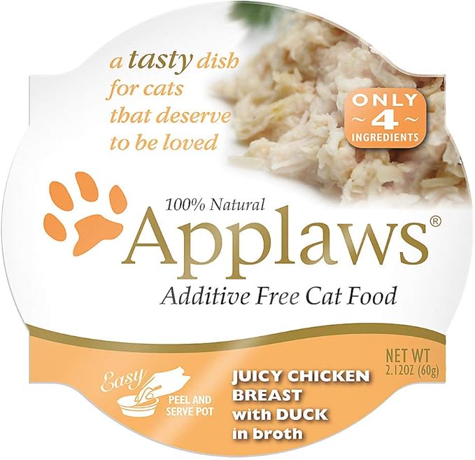 Applaws Peel and Serve Cat Food in Broth 6 Flavor Variety Bundle, 2.12 Ounces Each (12 Pots Total) by Applaws Layers