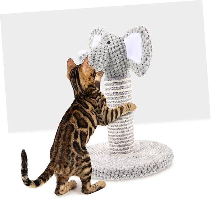 BESPORTBLE 2pcs Cat Scratching Posts and Climbers with Animal Patterns, Wear-Resistant Reusable Scratching Poles for Small Cats and Kittens Indoor Play and Claw Care