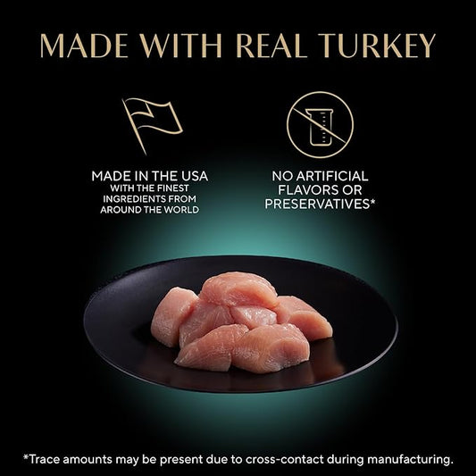 Sheba Perfect Portions Wet Cat Food Cuts in Gravy,Cat Food Wet Recipe,Turkey Entree,2.6 oz. Twin-Pack Trays (,48 Servings),24 Count (Pack of 2)