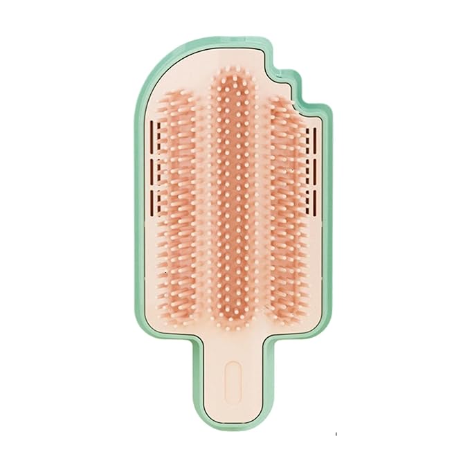 Adjustable Grooming Brushes for Wall Mount Ice Cream Shaped Pet Massage Tool Loose Hair Remover Removable Cats Grooming Tool