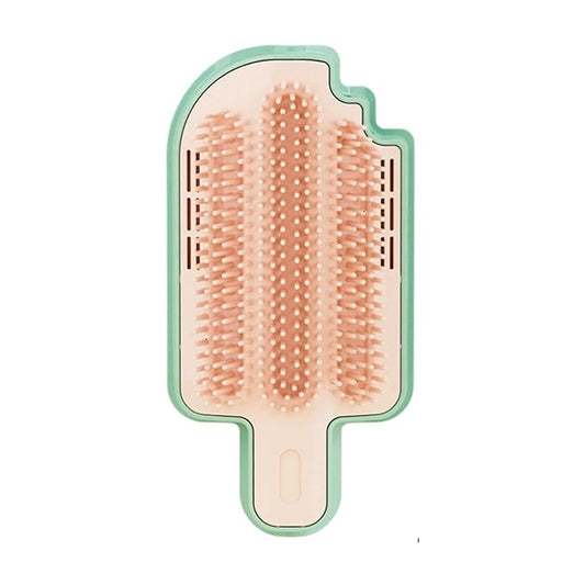 Adjustable Grooming Brushes for Wall Mount Ice Cream Shaped Pet Massage Tool Loose Hair Remover Removable Cats Grooming Tool
