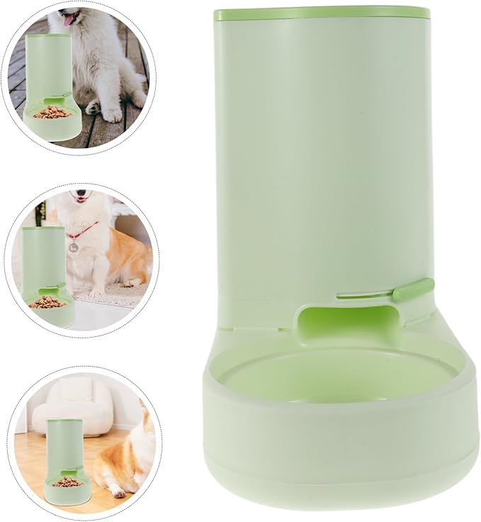 Toyvian Spillproof Cat Drinking Fountain Auto Pet Food Station Dry Feeder Portable Cat Feeding Machine Pet Food Dispenser