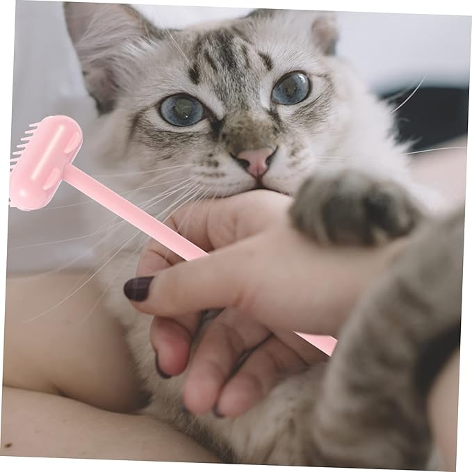 Scratch Brush for Cats Pet Massage Grooming Tool for Loose Hair Removal Convenient Corner Mounting Safe Odorless Cat Supplies Creative Design