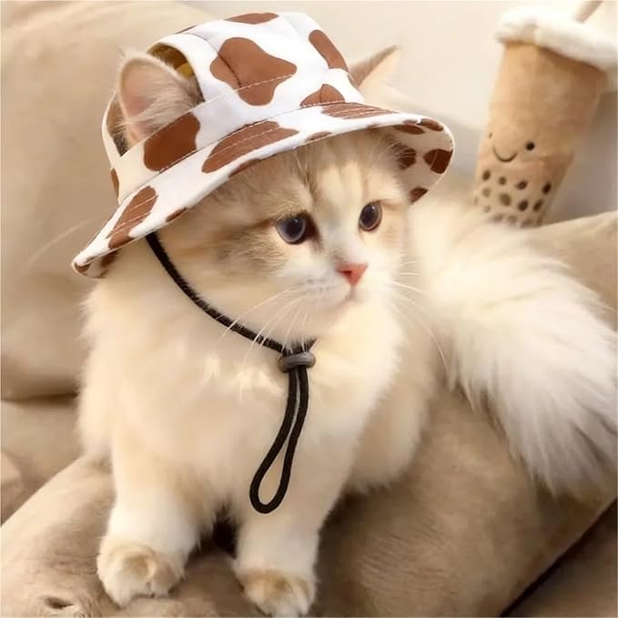 2pcs Cute Adjustable Dog Fisherman Hat - Breathable Pet Sun Hat for Outdoor Travel Supplies(Mix,Large)