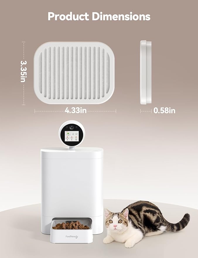 3 Pack Pet Food Desiccant Bag Compatible with FEELNEEDY 5.5L Automatic Cat Feeder, Keep Pet Food Dry and Fresh, Suitable Model: P-LFP01