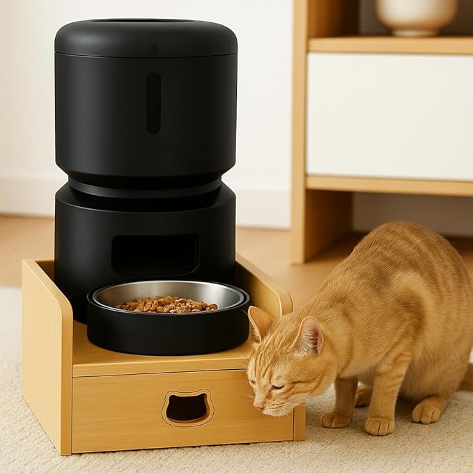 Raised Pet Feeder Stand for Cats & Dogs Neck Health, Holder for Pet Automatic Feeders, Pet Water Dispenser Stand, Adjustable Height Elevated Shelf for Petlibro and Most Pet Feeders