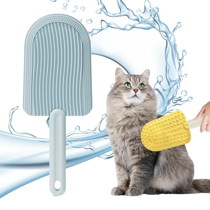 Cat Tongue Comb, 2025 New Brushes for Indoor Long Haired Cats, Grooming Brush Cute Ice Cream Fur Remover (B-1PC)