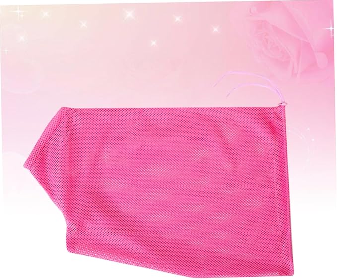 Breathable Mesh Cat Washing Bag Grooming Tool Restraint Pull Rope Pet Supplies for Nail Trimming and Bathing Pink