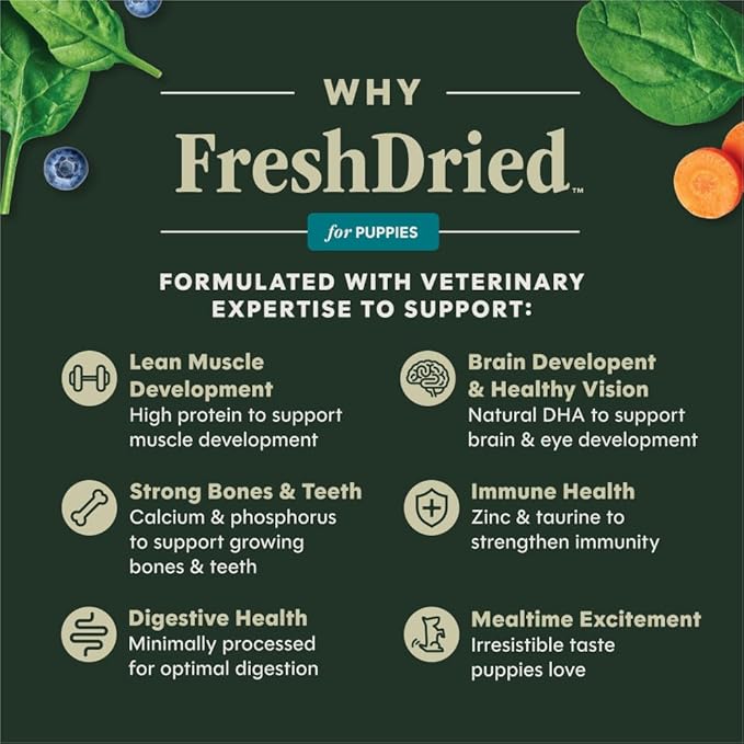 Instinct Puppy FreshDried Bites, Natural Freeze-Dried Dog Food, Grain Free - Cage-Free Chicken, 25 oz. Bag
