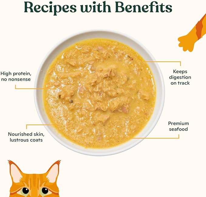 Made by Nacho Flaked Filets Recipe in Bone Broth, Grain-Free Chef's Selects Wet Food for Cats Balanced Diet in Naturally Hydrating Pumpkin-Infused Broth (3.0 oz (Pack of 12), Tuna & Sardine)