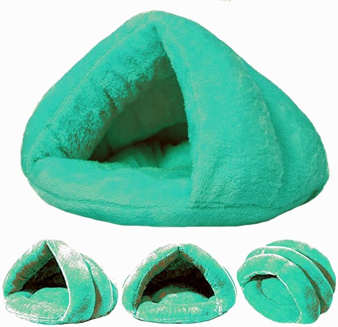 Pet Tent Cave Bed for Small Medium Puppies Kitty Dogs Cats Pets Sleeping Bag Thick Fleece Warm Soft Dog Cuddler Burrow House Hole Igloo Nest Cozy Bed for Cat Puppy