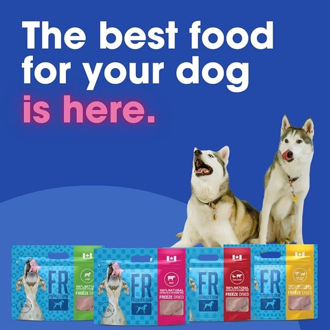 Freeze-Dried Raw Dog Food – Beef – High Protein, Grain-Free, No Fillers or Additives, Meal Mixer or Topper, Supports Healthy Digestion, Joints, and Coat – 14 oz