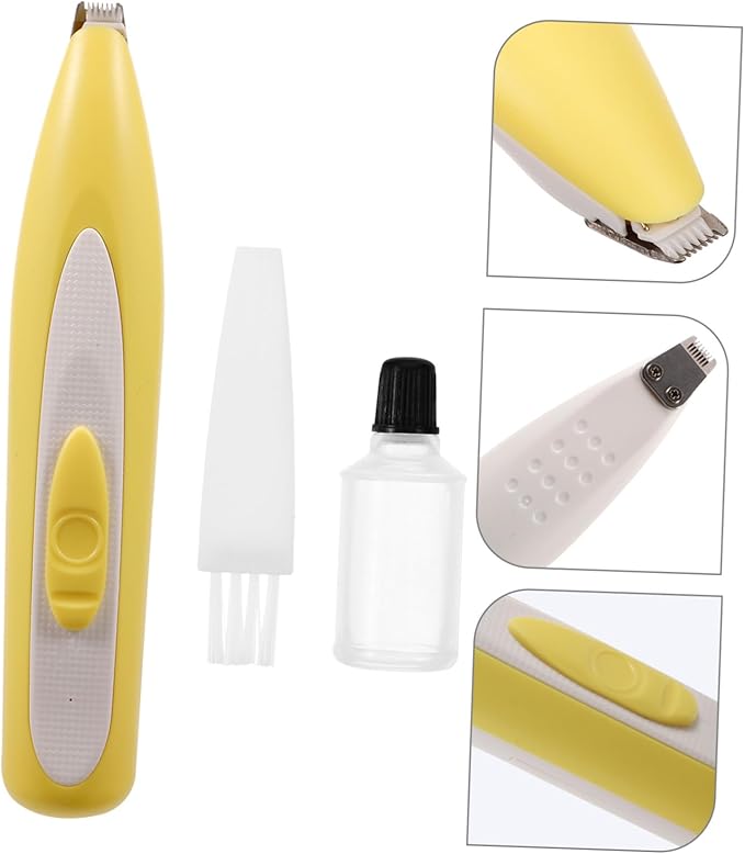 Hemoton Dog Hair Clipper Professional Grooming Clipper Battery-Powered Pet Hair Trimmer Cat Grooming Tool Silent Handheld Pet Remover