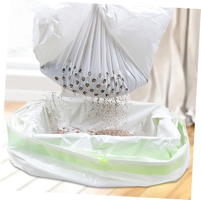 1Set Portable Leakproof Cat Litter Bags Multi Use Liner for Home Cat Litter Box Convenient Drawstring Design for Durable and Reusable Pet Waste Disposal