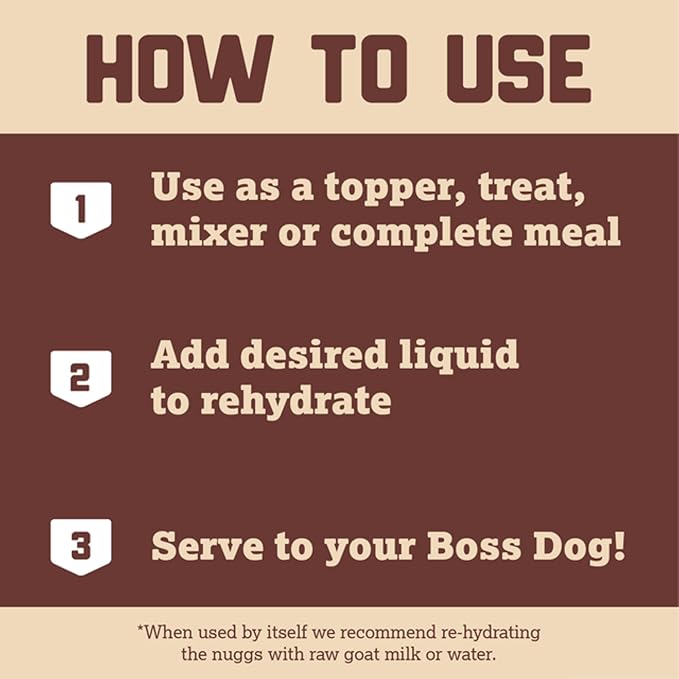 Boss Dog Complete & Balanced Freeze Dried Raw Diet for Dogs, Lamb Recipe, 12 oz Bag