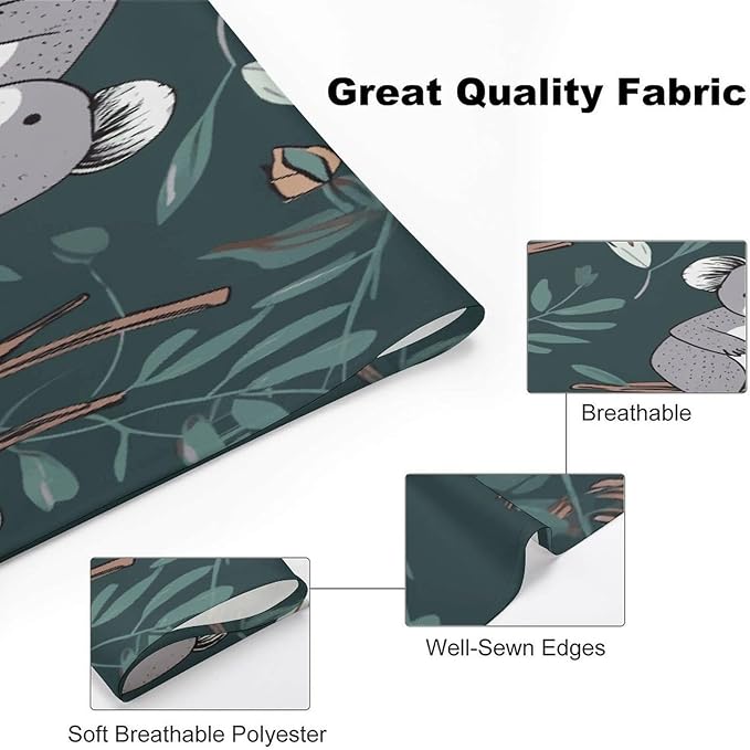 Dog Bandana Spring Pet Scarf Adjustable Triangle Lovely Koala Printing Dog Bib Washable Polyester Puppy Bandana for Small Medium Large Dogs Cat Birthday Party Supplies