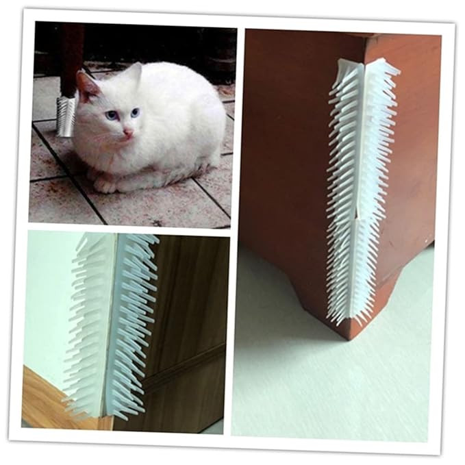 Toyvian 2Pcs Cat Corner Massager Brush Removable Cat Grooming Tool for Hair Removal Relaxation Durable Easy Shedding Rubbing Corner Massager