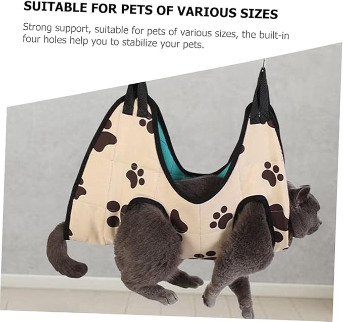 Cat Grooming Hammock for Nail Trimming Pet Hanging Bed for Cats and Dogs Heavy Duty Design Easy to and Store Cozy Oxford for Grooming and Bathing